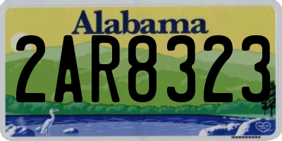 AL license plate 2AR8323