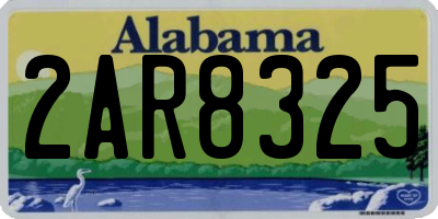 AL license plate 2AR8325