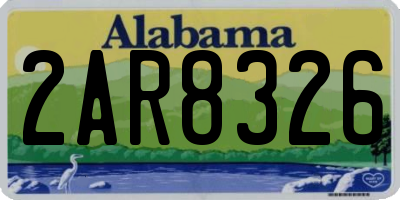 AL license plate 2AR8326
