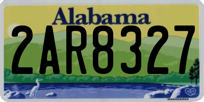 AL license plate 2AR8327