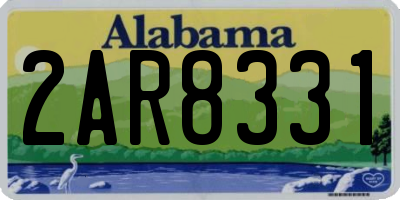 AL license plate 2AR8331