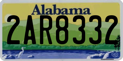 AL license plate 2AR8332