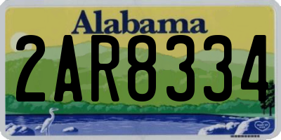 AL license plate 2AR8334