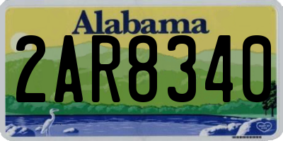 AL license plate 2AR8340