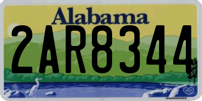 AL license plate 2AR8344