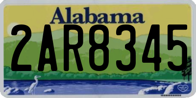 AL license plate 2AR8345