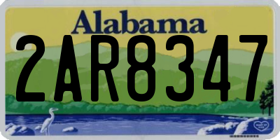 AL license plate 2AR8347