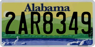 AL license plate 2AR8349