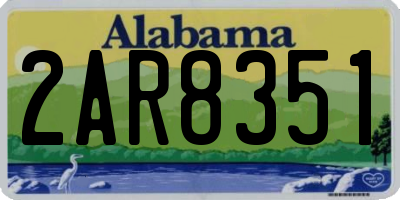 AL license plate 2AR8351