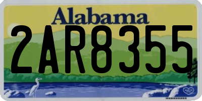 AL license plate 2AR8355