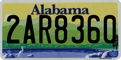 AL license plate 2AR8360