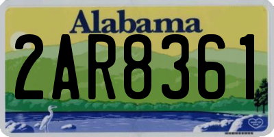 AL license plate 2AR8361