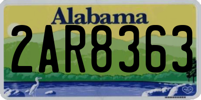 AL license plate 2AR8363