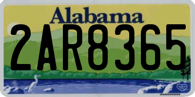 AL license plate 2AR8365