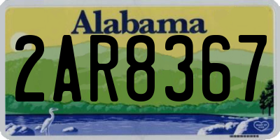 AL license plate 2AR8367