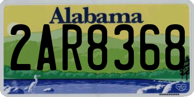 AL license plate 2AR8368