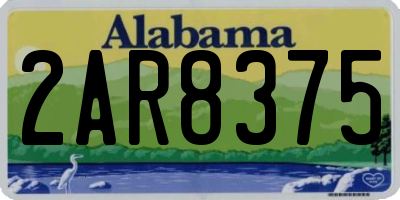 AL license plate 2AR8375