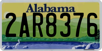 AL license plate 2AR8376