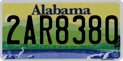 AL license plate 2AR8380