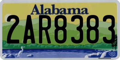 AL license plate 2AR8383