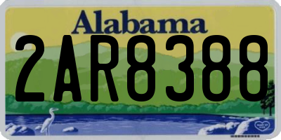 AL license plate 2AR8388