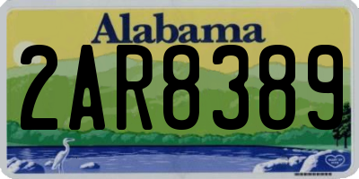 AL license plate 2AR8389