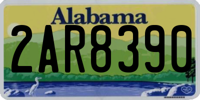 AL license plate 2AR8390