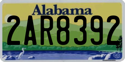 AL license plate 2AR8392