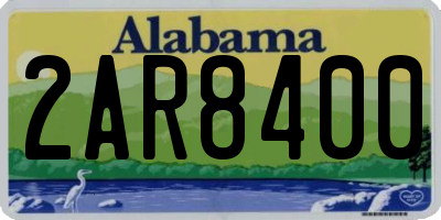 AL license plate 2AR8400