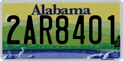 AL license plate 2AR8401