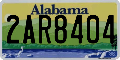 AL license plate 2AR8404