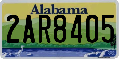 AL license plate 2AR8405