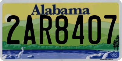 AL license plate 2AR8407