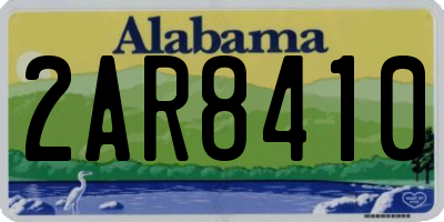AL license plate 2AR8410