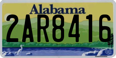 AL license plate 2AR8416