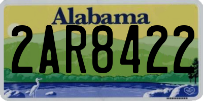 AL license plate 2AR8422