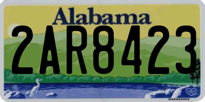 AL license plate 2AR8423