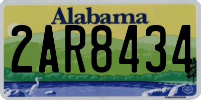 AL license plate 2AR8434