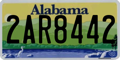 AL license plate 2AR8442