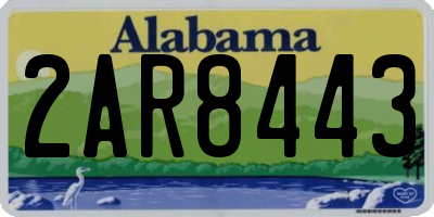 AL license plate 2AR8443