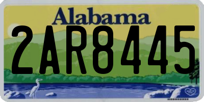 AL license plate 2AR8445