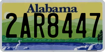 AL license plate 2AR8447