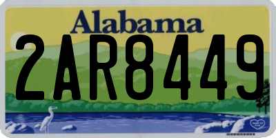 AL license plate 2AR8449
