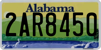 AL license plate 2AR8450