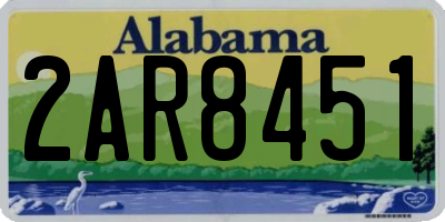 AL license plate 2AR8451