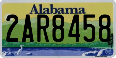 AL license plate 2AR8458