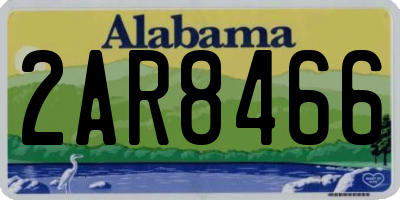 AL license plate 2AR8466