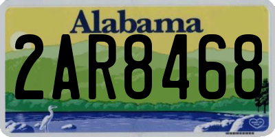AL license plate 2AR8468