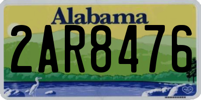 AL license plate 2AR8476