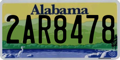 AL license plate 2AR8478